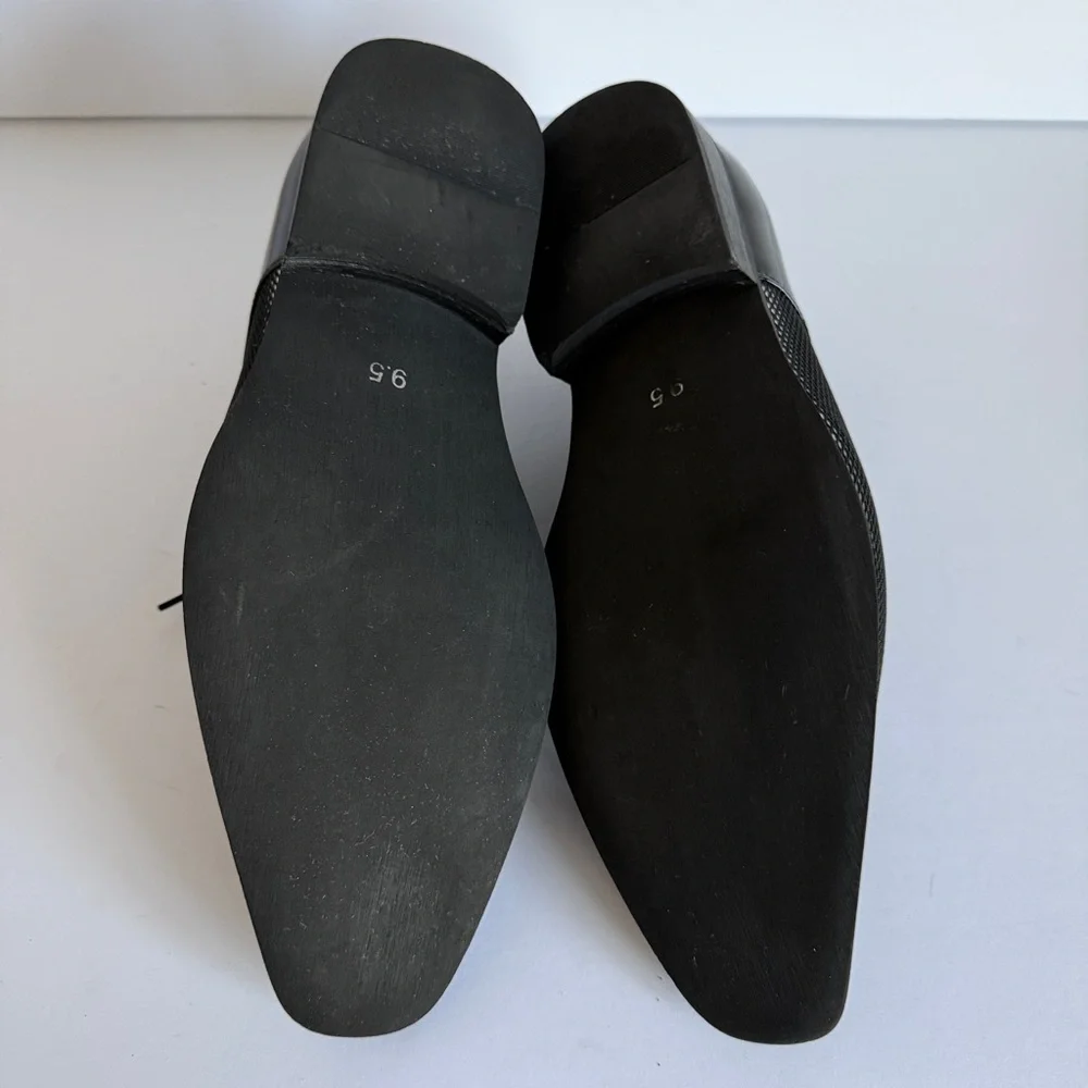 Amali Men’s Silver Fishnet Tuxedo Oxford Dress Shoe Black Patent Cap Toe Size 9. - Picture 13 of 13